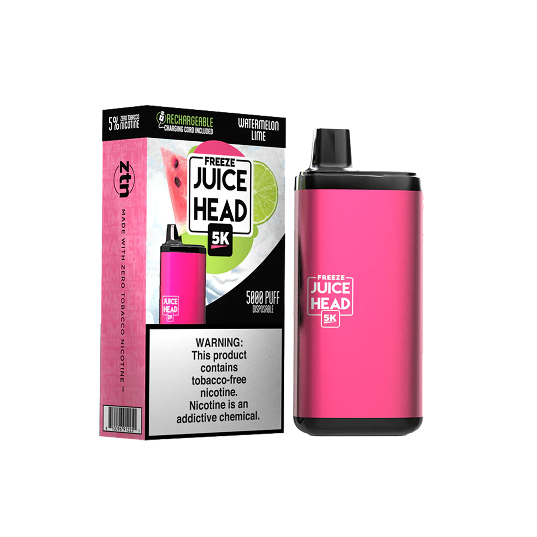 JUICE HEAD BARS FREEZE 5000 Taffs - Raspberry Lemonade Jetable xvape.ma Maroc.