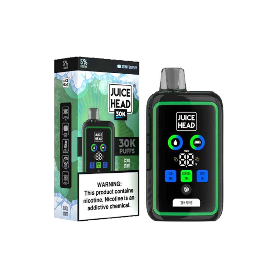 JUICE HEAD 30K Puffs - Cool Mint - 5% Jetable xvape.ma Maroc.