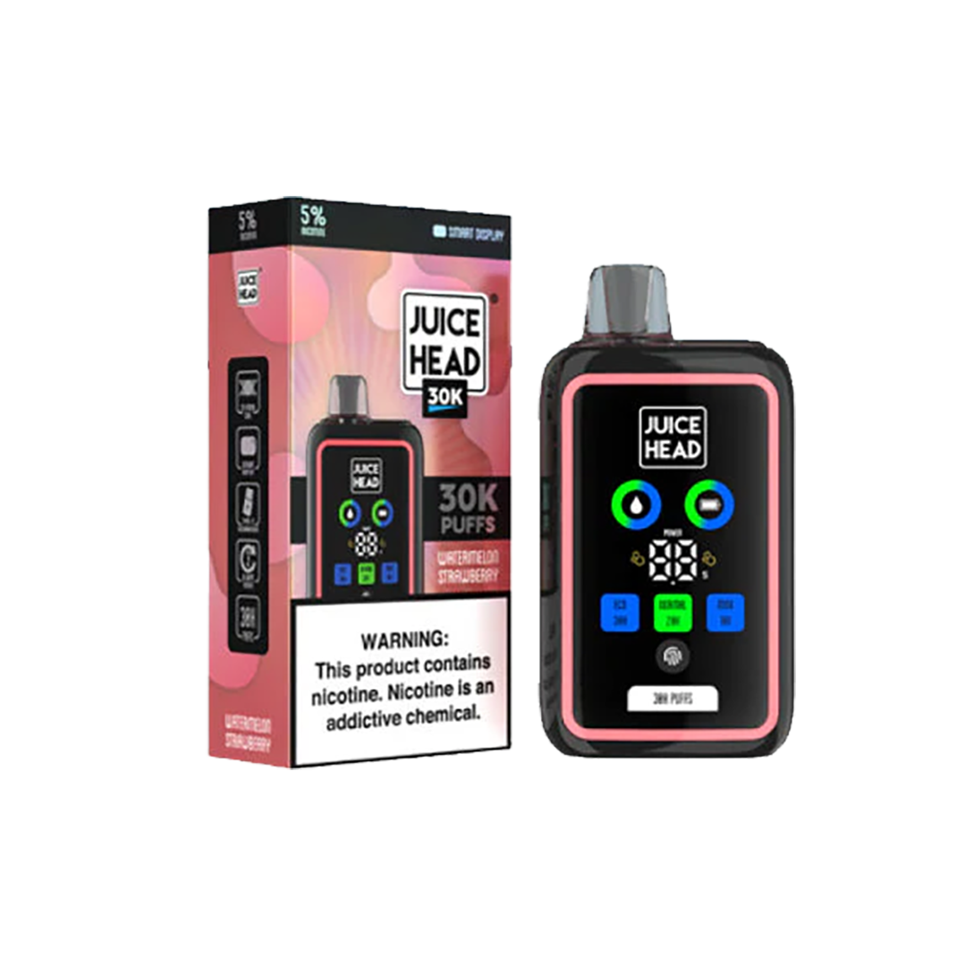 JUICE HEAD 30K Puffs - Watermelon Strawberry - 5%  Jetable  xvape.ma Maroc.