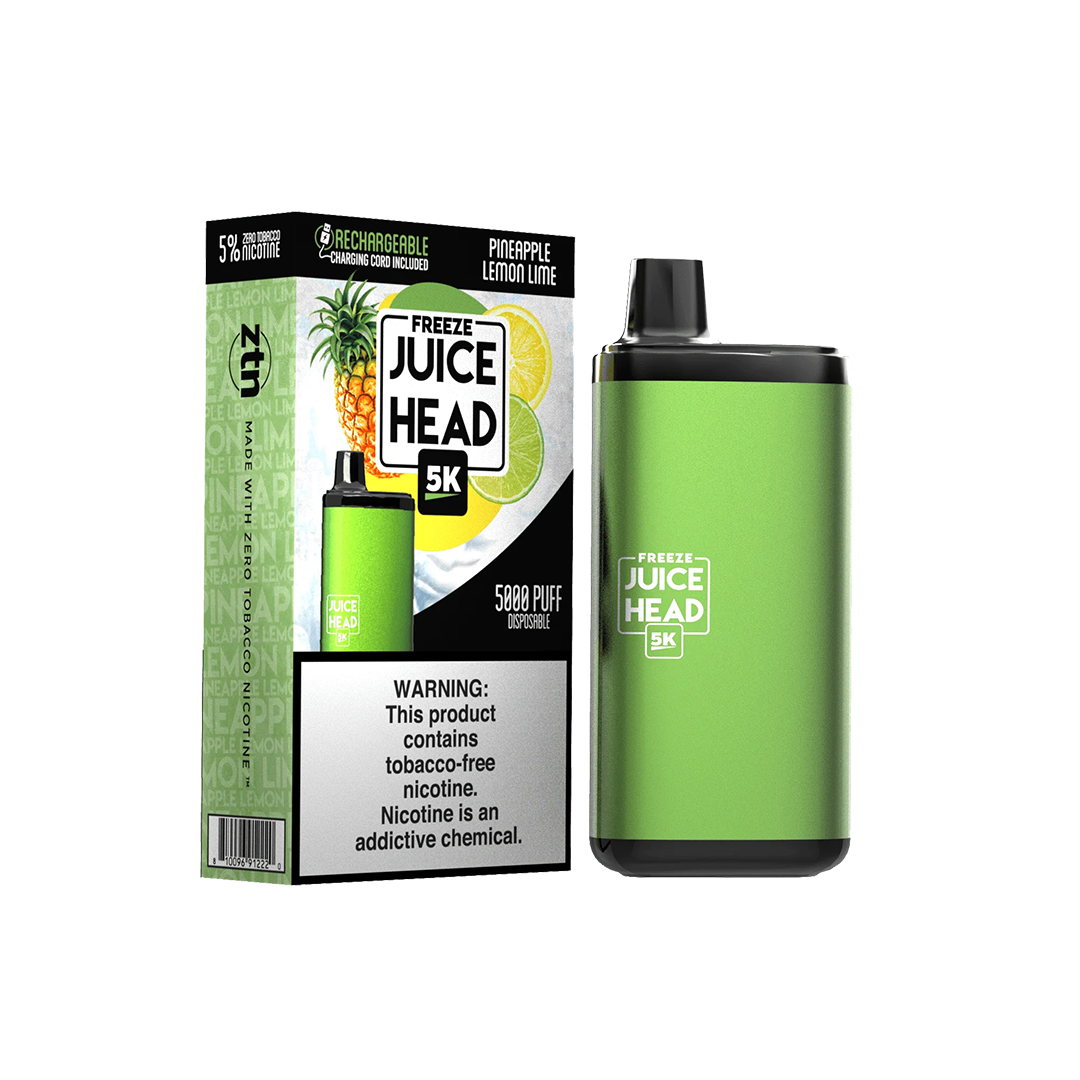 JUICE HEAD BARS FREEZE 5000 Taffs Pineapple Lemon Lime Jetable xvape.ma Maroc.