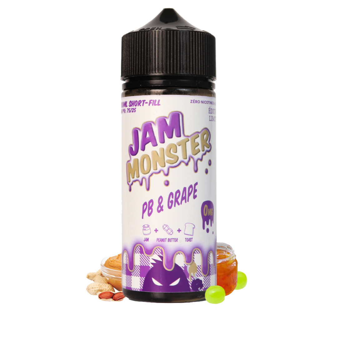 Jam Monster Pb Grape Jam 120ml  E-liquide premium  xvape.ma Maroc.