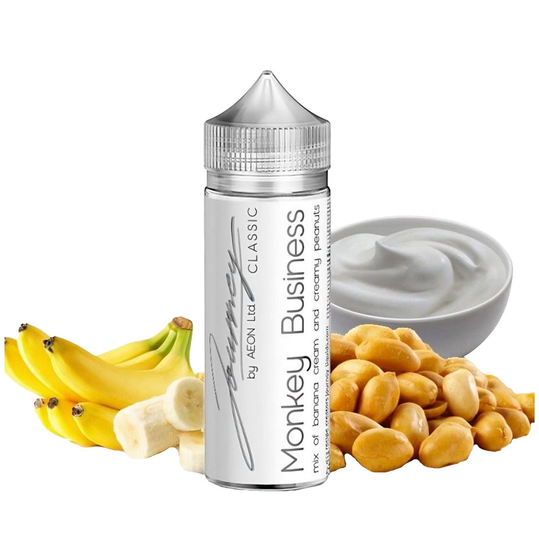 Journey Monkey Business 120ml  E-liquide premium  xvape.ma Maroc.