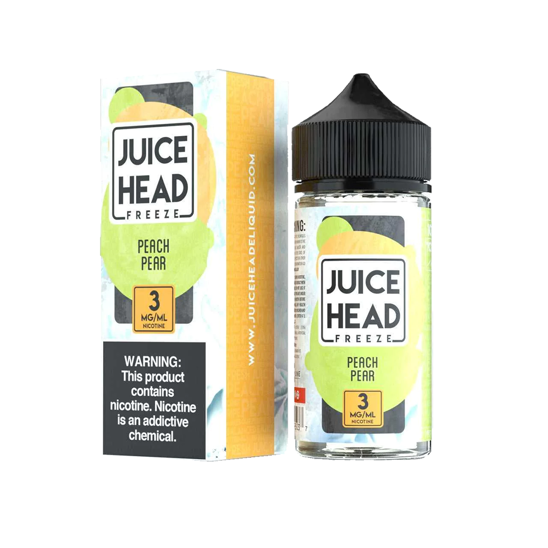 Juice Head FREEZE Peach Pear 100ML  E-liquide premium  xvape.ma Maroc.