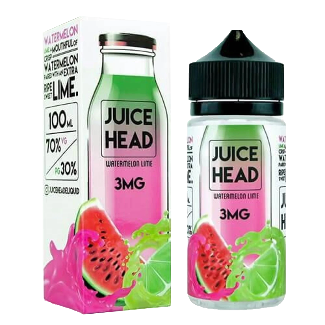 Juice Head NORMAL Watermelon Lime 100ML  E-liquide premium  xvape.ma Maroc.