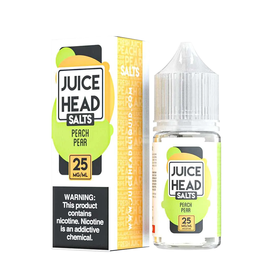 Juice Head - Peach Pear - Salt 30ml  Salt Nicotine  xvape.ma Maroc.
