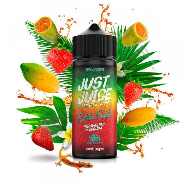 Just Juice - Strawberry & Curuba 120ml  E-liquide premium  xvape.ma Maroc.