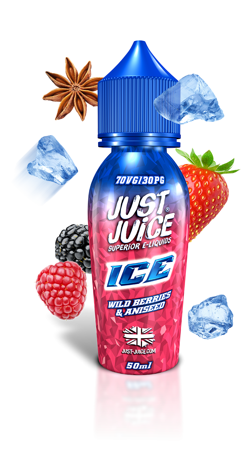 Just Juice Wild berries and aniseed Ice 60ml  E-liquide premium  xvape.ma Maroc.