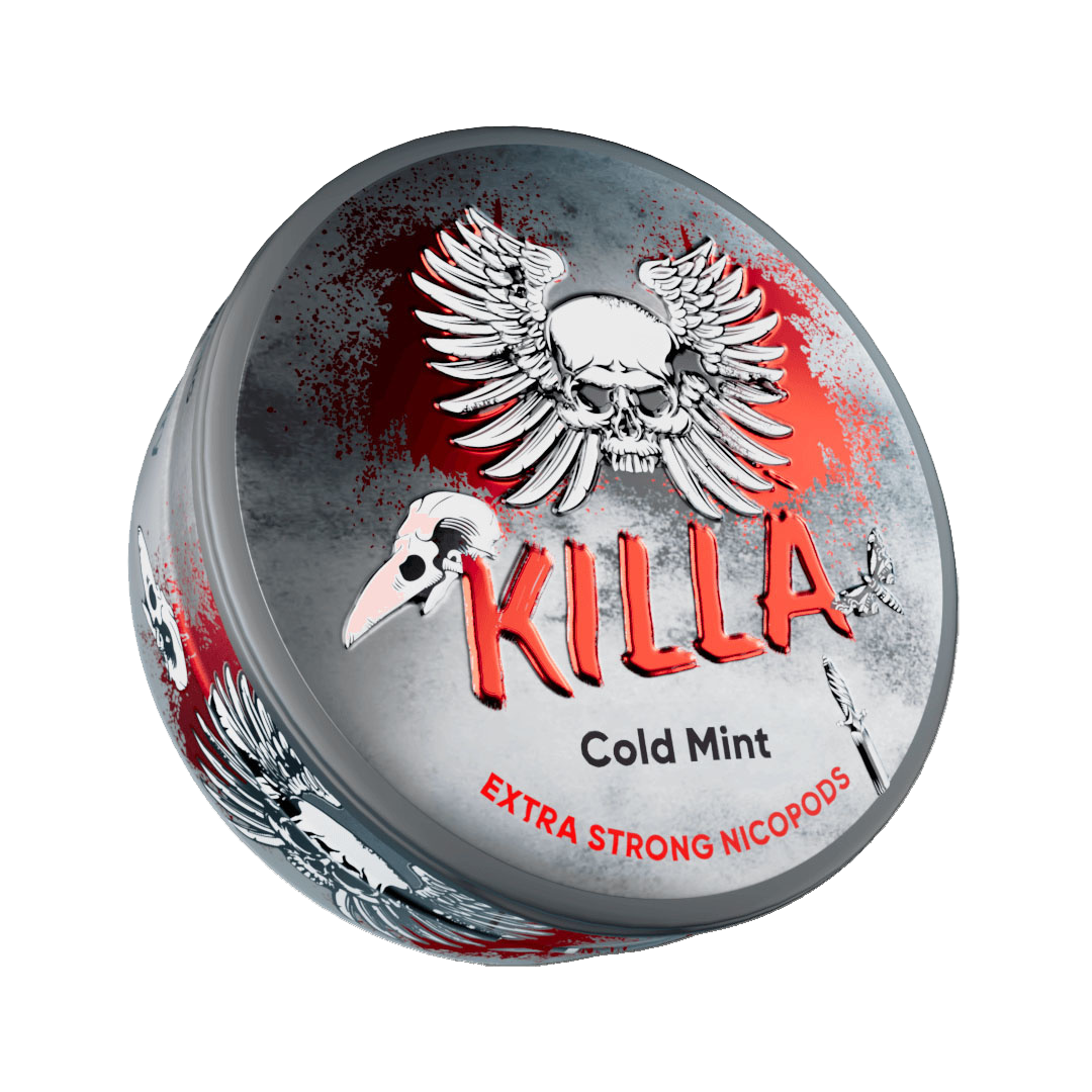 Killa Snus - Cold Mint 12,8mg/pouch - 16mg/g  Nicotine Pouches  xvape.ma Maroc.