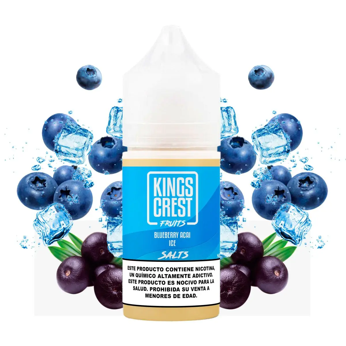 Blueberry Acai Ice 30 ml Salt E-Liquide by Kings Crest