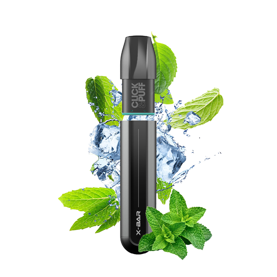 X-BAR Click & Puff kit de démarrage - MENTHE EXTREM  Starter Kits (Pods Fermés)  xvape.ma Maroc.