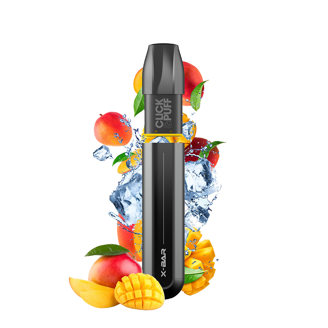X-BAR Click & Puff kit de démarrage - ICE MANGO  Starter Kits (Pods Fermés)  xvape.ma Maroc.