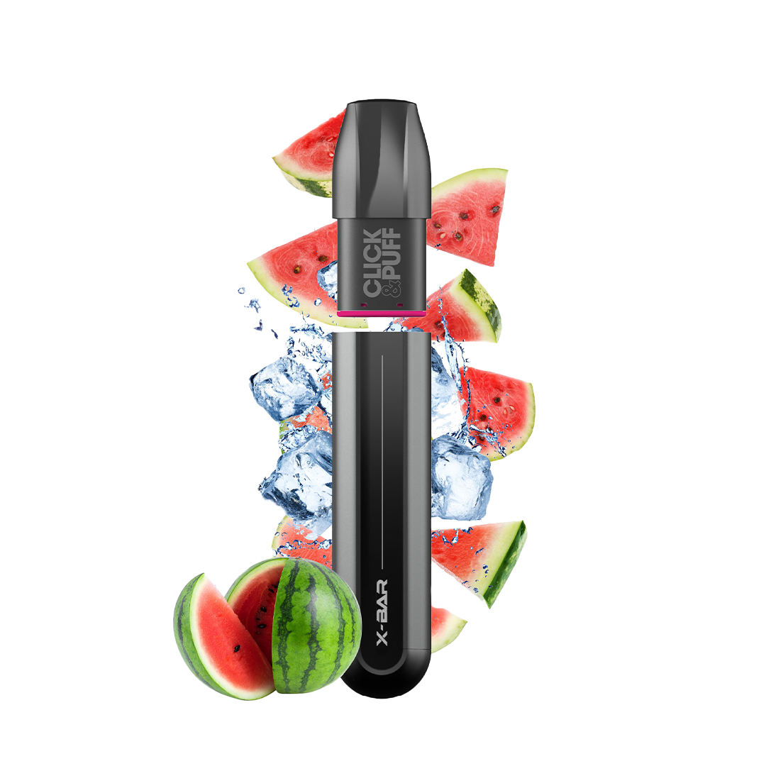 X-BAR Click & Puff kit de démarrage - Pastèque Glacée  Starter Kits (Pods Fermés)  xvape.ma Maroc.