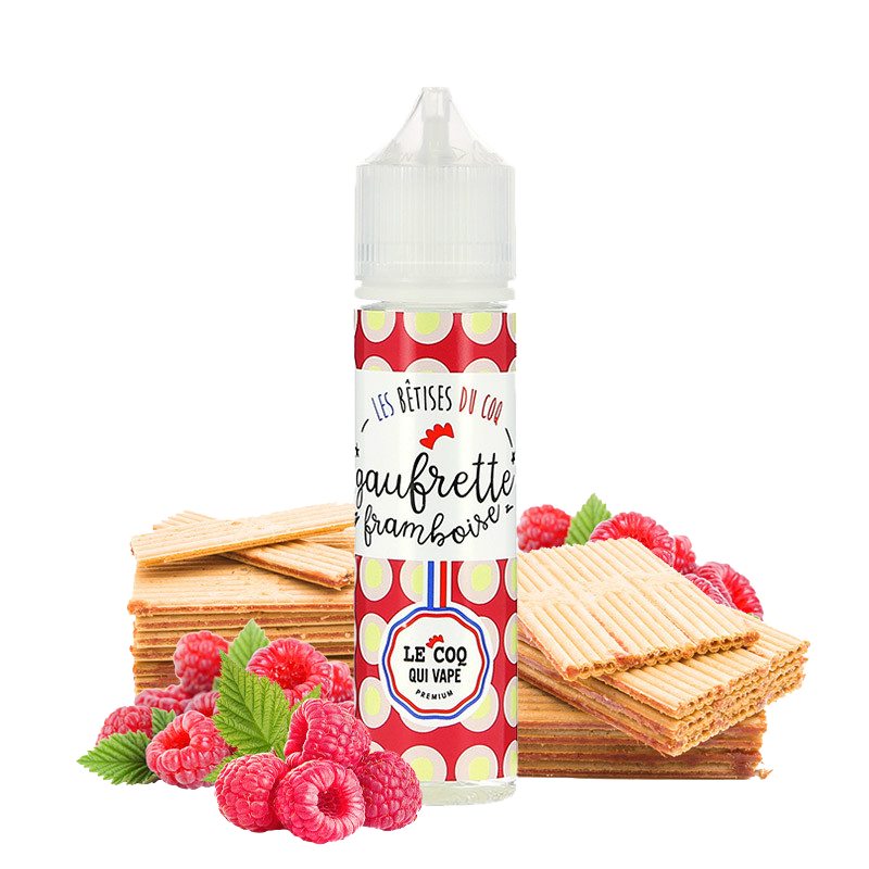 Le Coq Qui Vape - Gaufrette Framboise 60ml E-liquide premium xvape.ma Maroc.