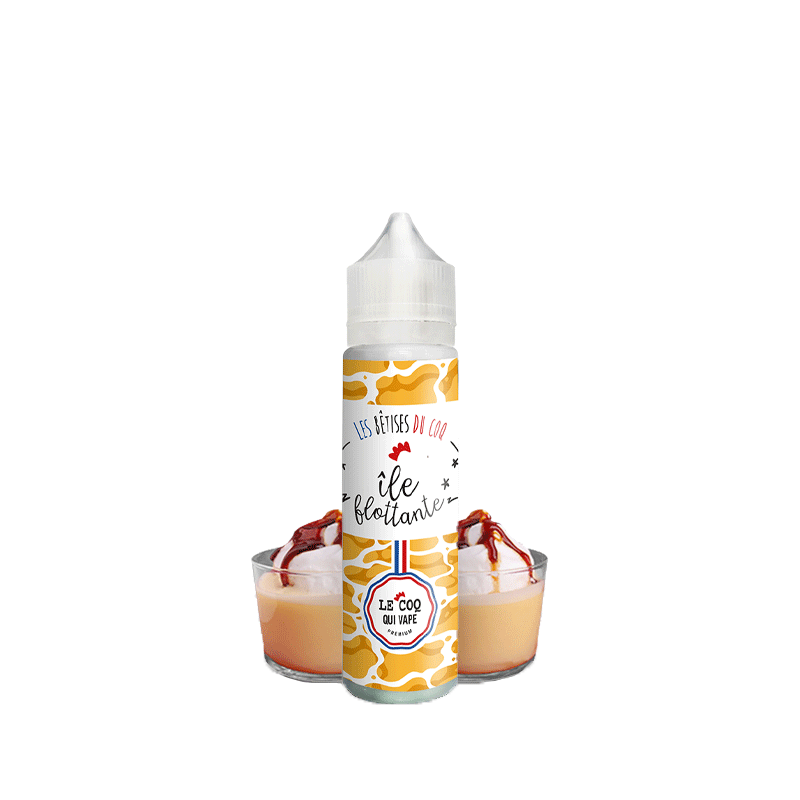 Le Coq Qui Vape - île Flottante 60ml E-liquide premium xvape.ma Maroc.