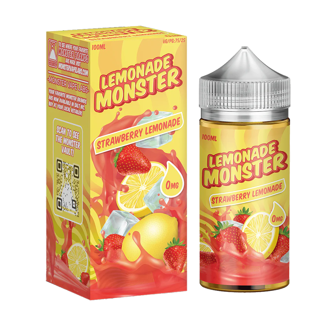 Lemonade Monster - Strawberry Lemonade 120 mL  E-liquide premium  xvape.ma Maroc.