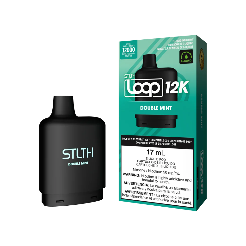 Loop - Double Mint - 12K Taffs Cartouches Pré-Remplies xvape.ma Maroc.