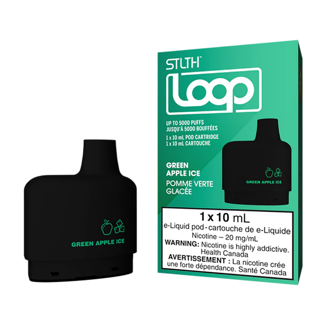 Loop - Green Apple Ice - 5000 Taffs Cartouches Pré-Remplies xvape.ma Maroc.