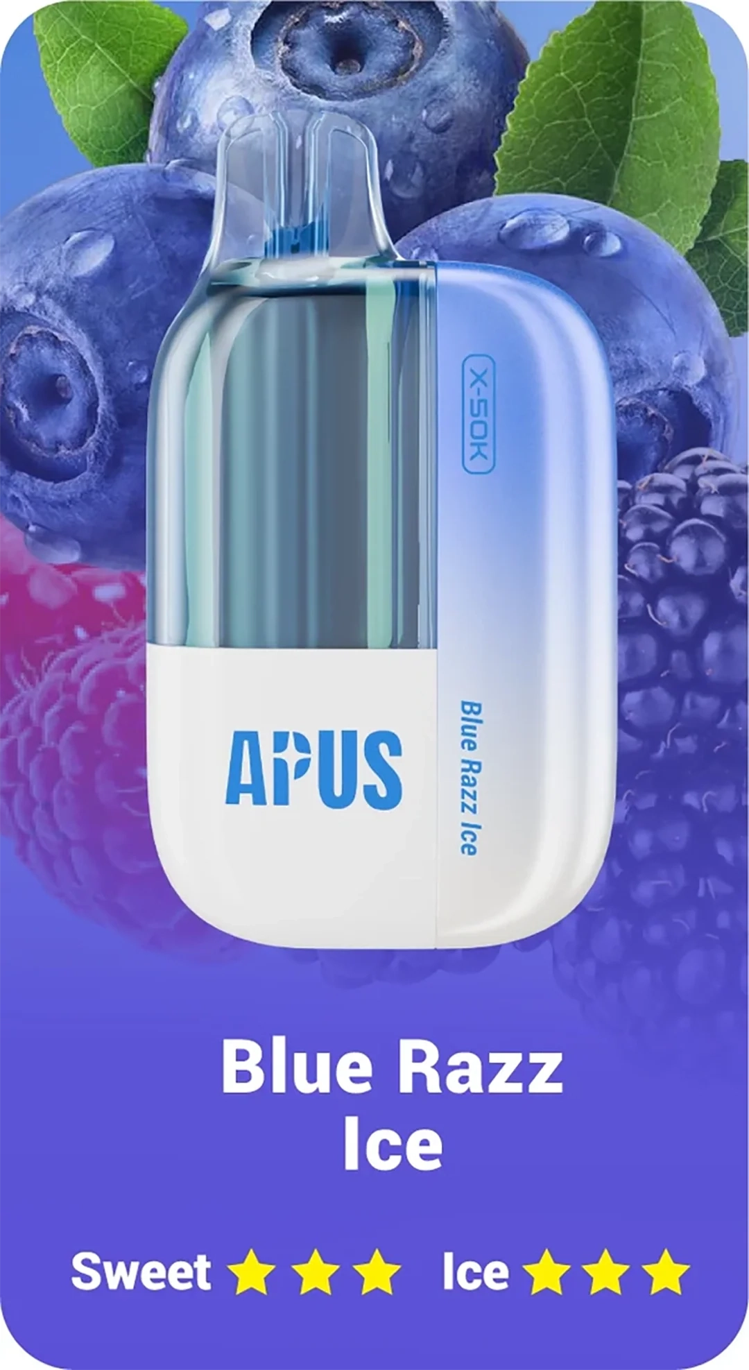 Lost Vape Apus X 50k - Blue Razz Ice - 5%