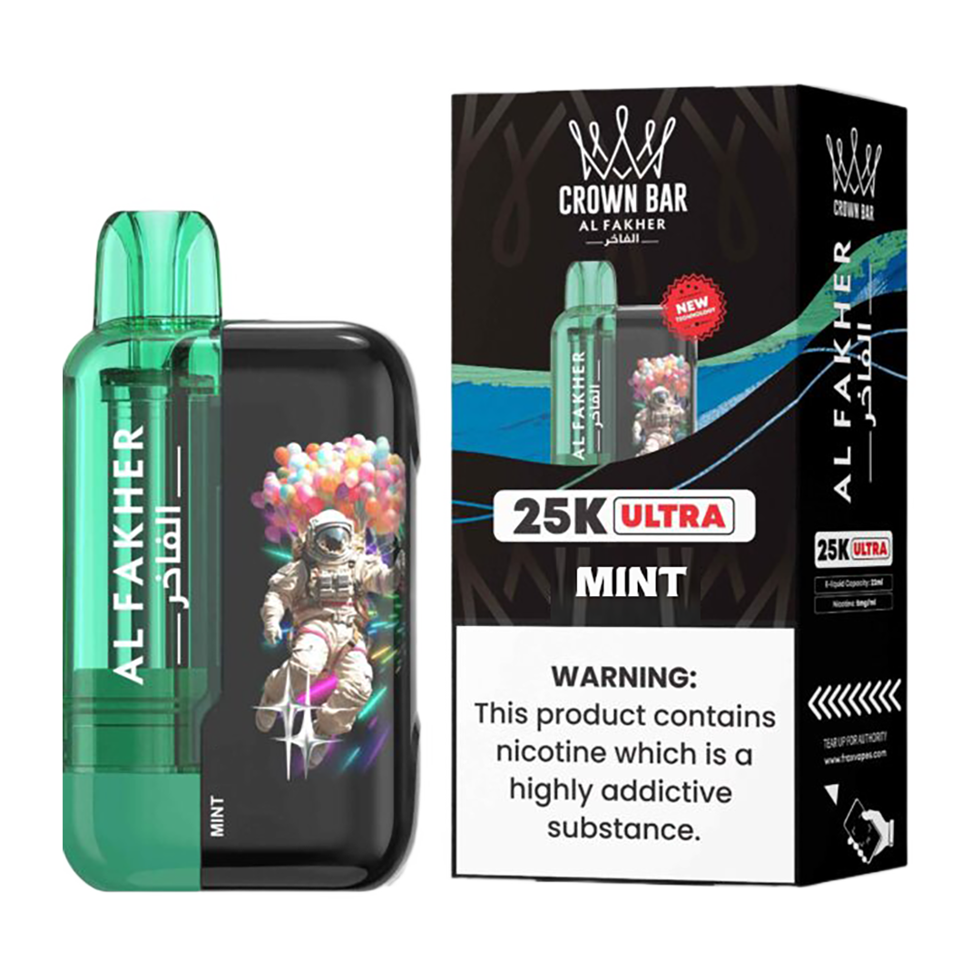 AL Fakher Crown Bar 25K puffs Ultra - Mint - 5mg