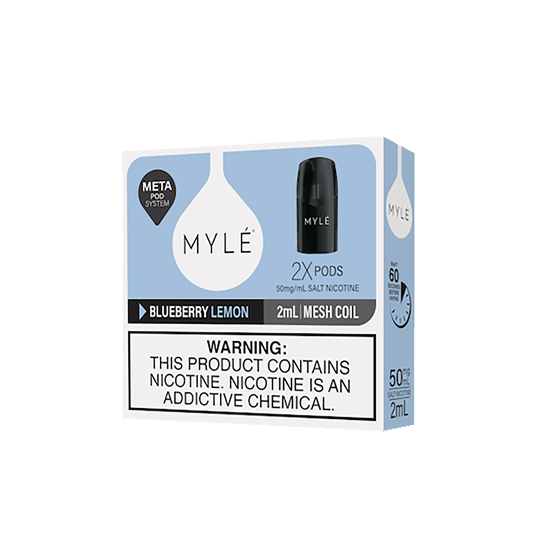 MYLE META POD - BLUEBERRY LEMON - 5% Cartouches Pré-Remplies xvape.ma Maroc.
