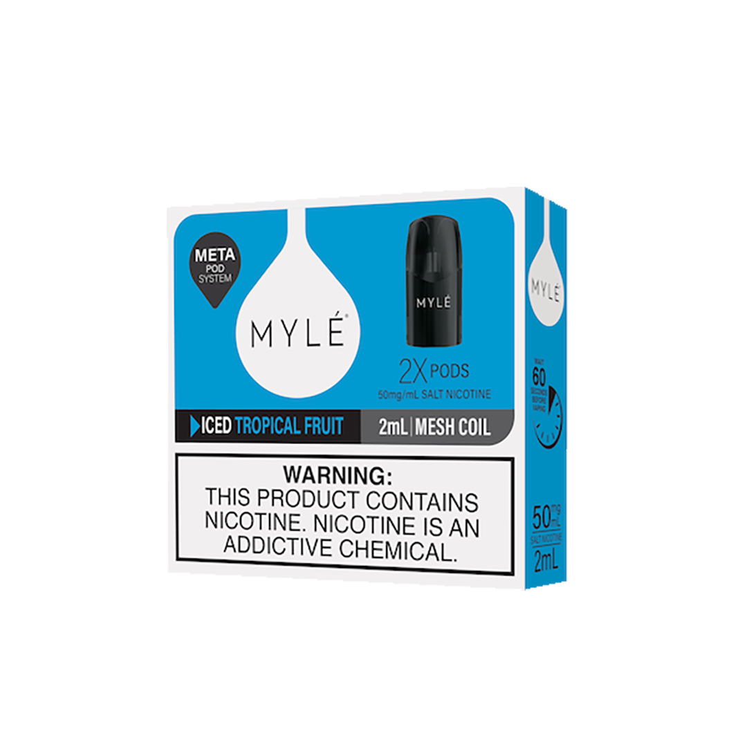 MYLE META POD - ICED TROPICAL FRUIT - 5% Cartouches Pré-Remplies xvape.ma Maroc.