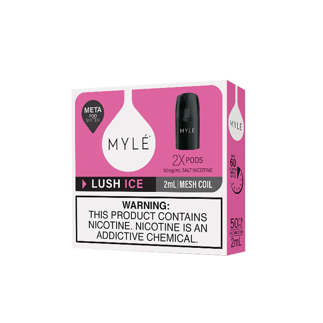 MYLE META POD - LUSH ICE - 5% Cartouches Pré-Remplies xvape.ma Maroc.