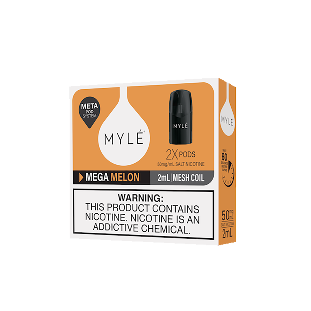 MYLE META POD - MEGA MELON - 5% Cartouches Pré-Remplies xvape.ma Maroc.
