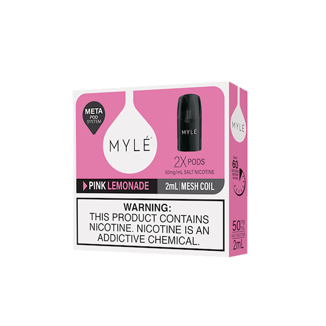 MYLE META POD - PINK LEMONADE - 5% Cartouches Pré-Remplies xvape.ma Maroc.