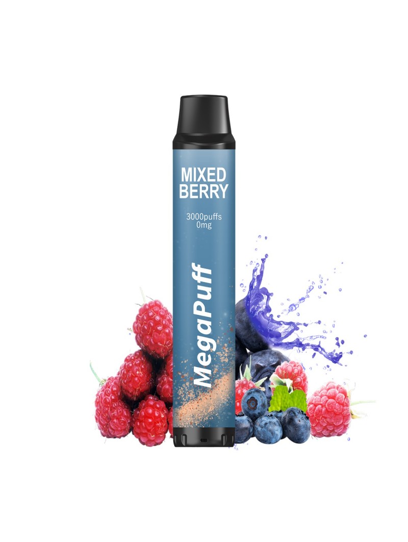 MegaPuff Mixec Berries - 3000 Puff - 0mg  Jetable  xvape.ma Maroc.