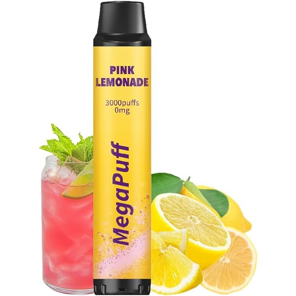 MegaPuff Pink Lemonade - 3000 Puff - 0mg  Jetable  xvape.ma Maroc.
