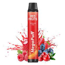 MegaPuff Red Fruits - 3000 Puff - 0mg  Jetable  xvape.ma Maroc.
