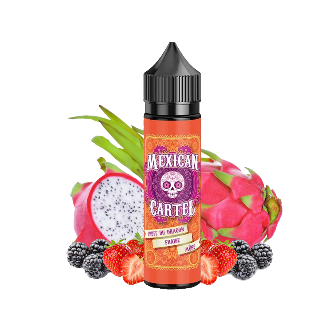 Mexican Cartel Fruit du Dragon Fraise Mûre 60 ml E-liquide premium xvape.ma Maroc.