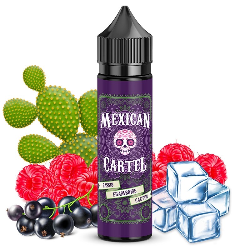 Mexican Cartel - Cassis Framboise Cactus 60ml  E-liquide premium  xvape.ma Maroc.