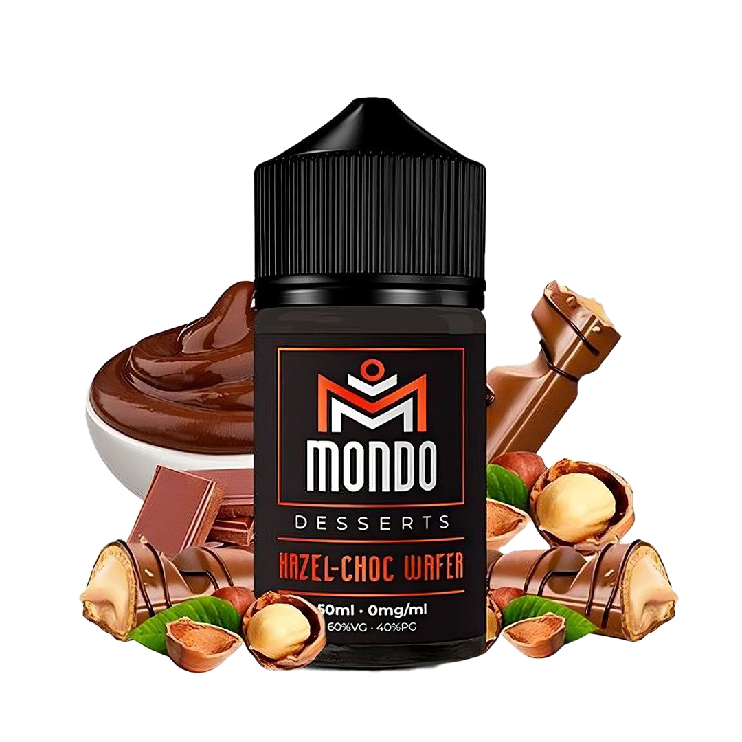 Mondo Hazel-Choc Wafer 60ml  E-liquide premium  xvape.ma Maroc.