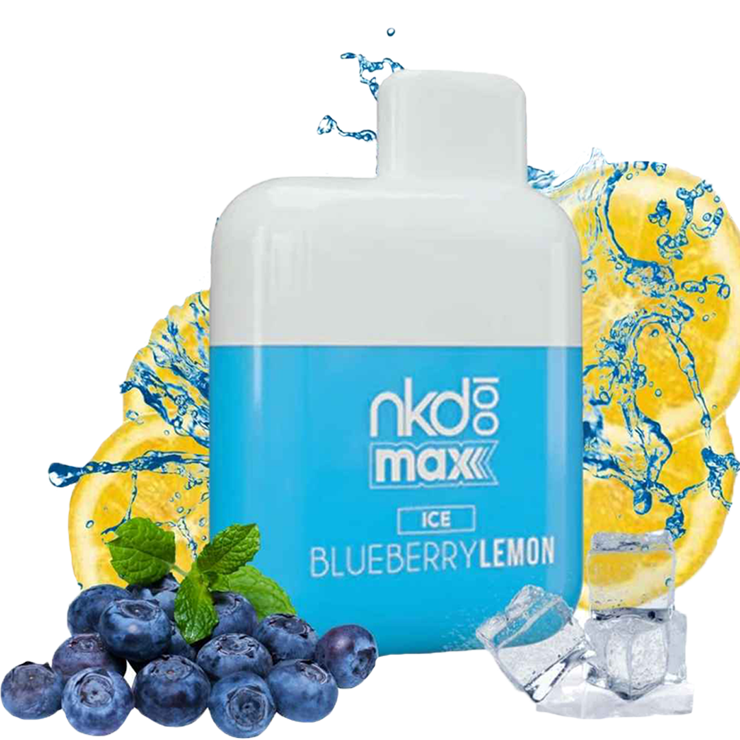 NKD 100 Max 4500 Tafs - BLUEBERRY LEMON (ice)- E-cigarette Jettable 5%  Jetable  xvape.ma Maroc.