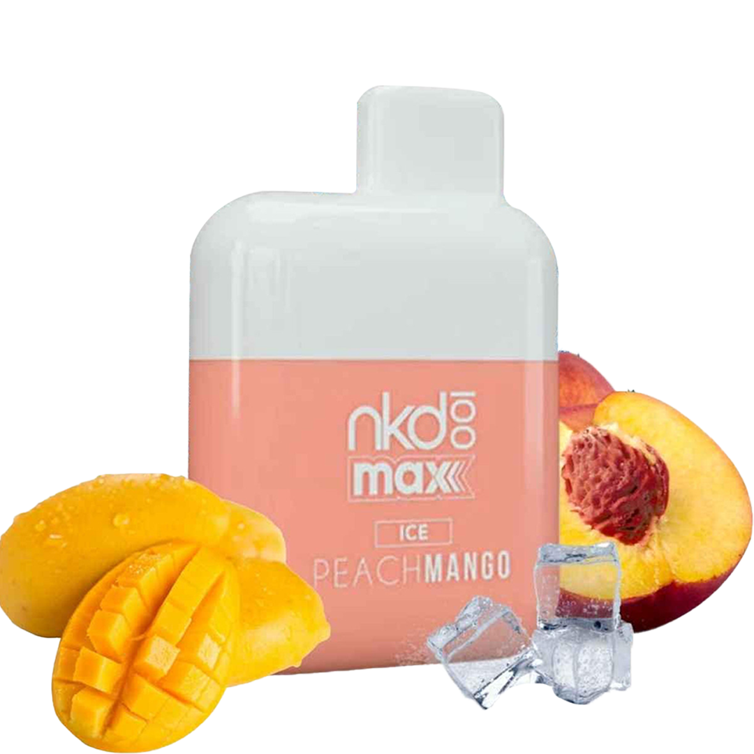 NKD 100 Max 4500 Tafs - PEACH MANGO (ice)- E-cigarette Jetable 5%  Jetable  xvape.ma Maroc.