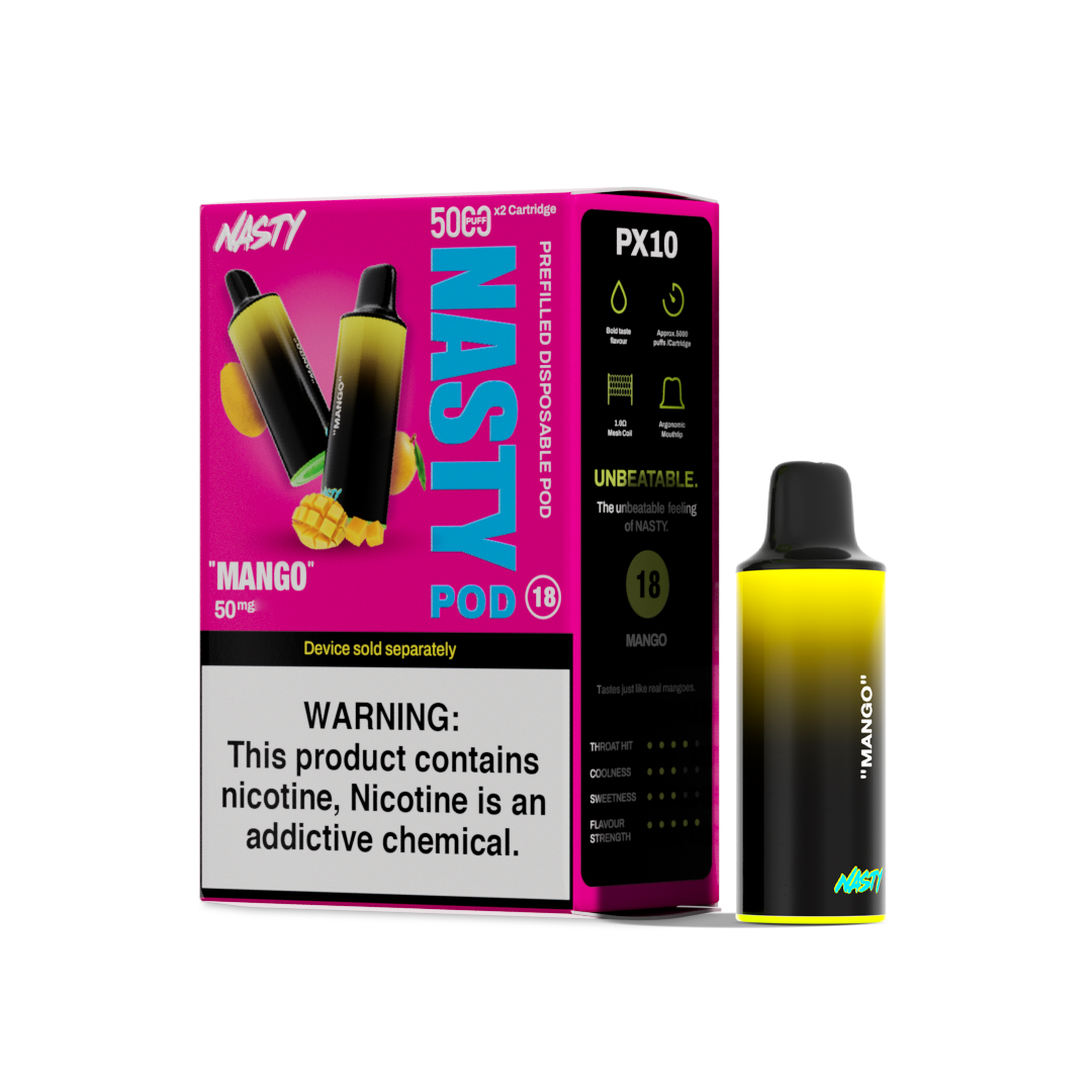 Nasty Pod 5k - Mango - 5%  Cartouches Pré-Remplies  xvape.ma Maroc.