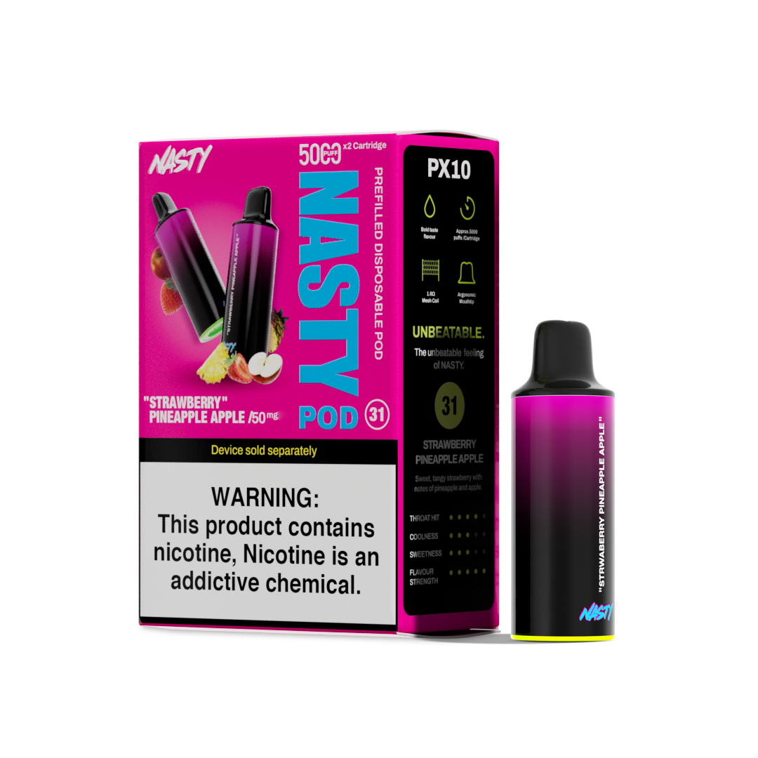 Nasty Pod 5k - Strawberry Pineapple Apple  Cartouches Pré-Remplies  xvape.ma Maroc.
