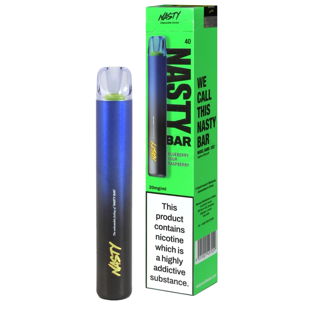 Nasty DX2 - Bluberry Sour Raspberry  600 Taffs  - 20mg  Jetable  xvape.ma Maroc.
