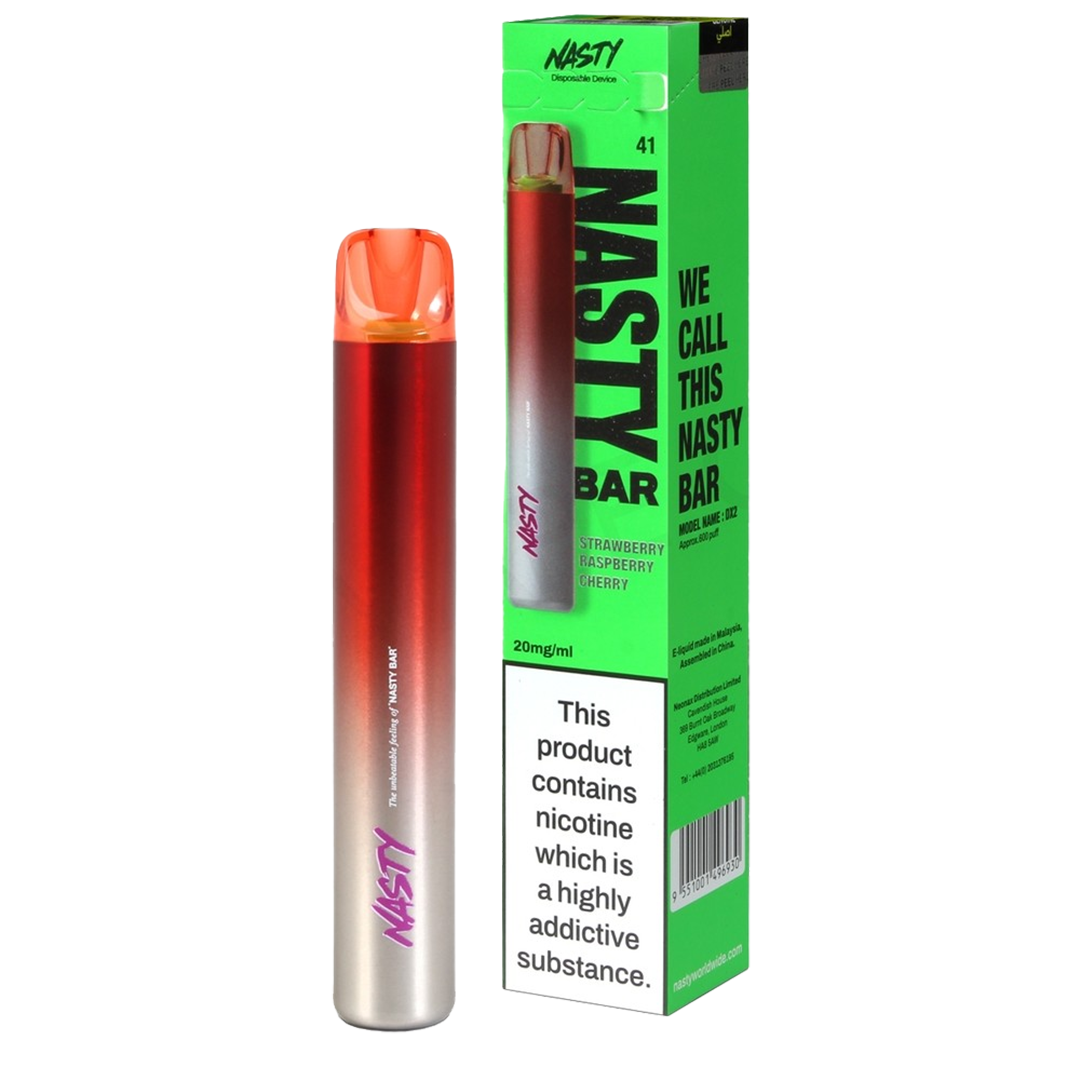 Nasty DX2 - Strawberry Raspberry 600 Taffs - 20mg  Jetable  xvape.ma Maroc.