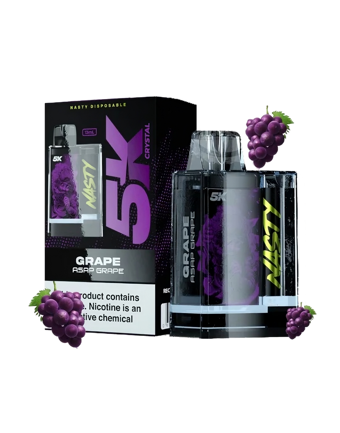 Nasty 5K Crystal - ASAP GRAPE 5000 puffs 5%  Jetable  xvape.ma Maroc.