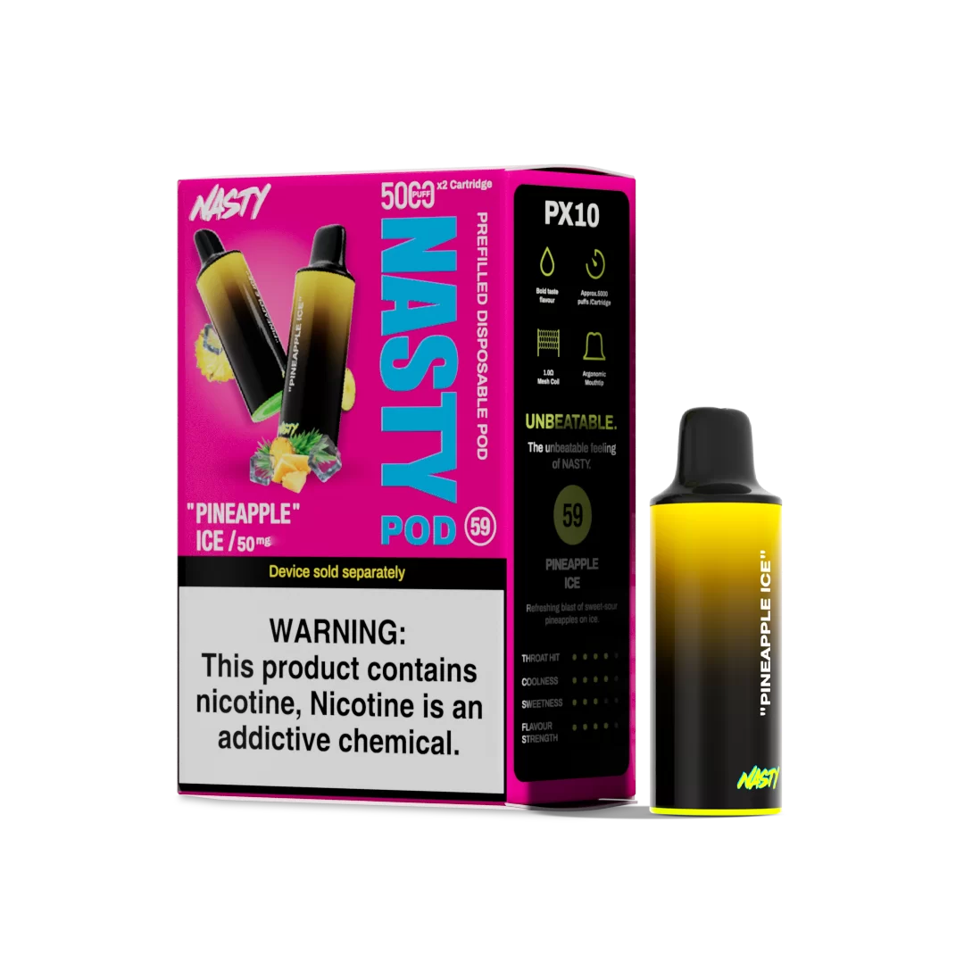 Nasty Pod 5k - Pineapple Ice  Cartouches Pré-Remplies  xvape.ma Maroc.