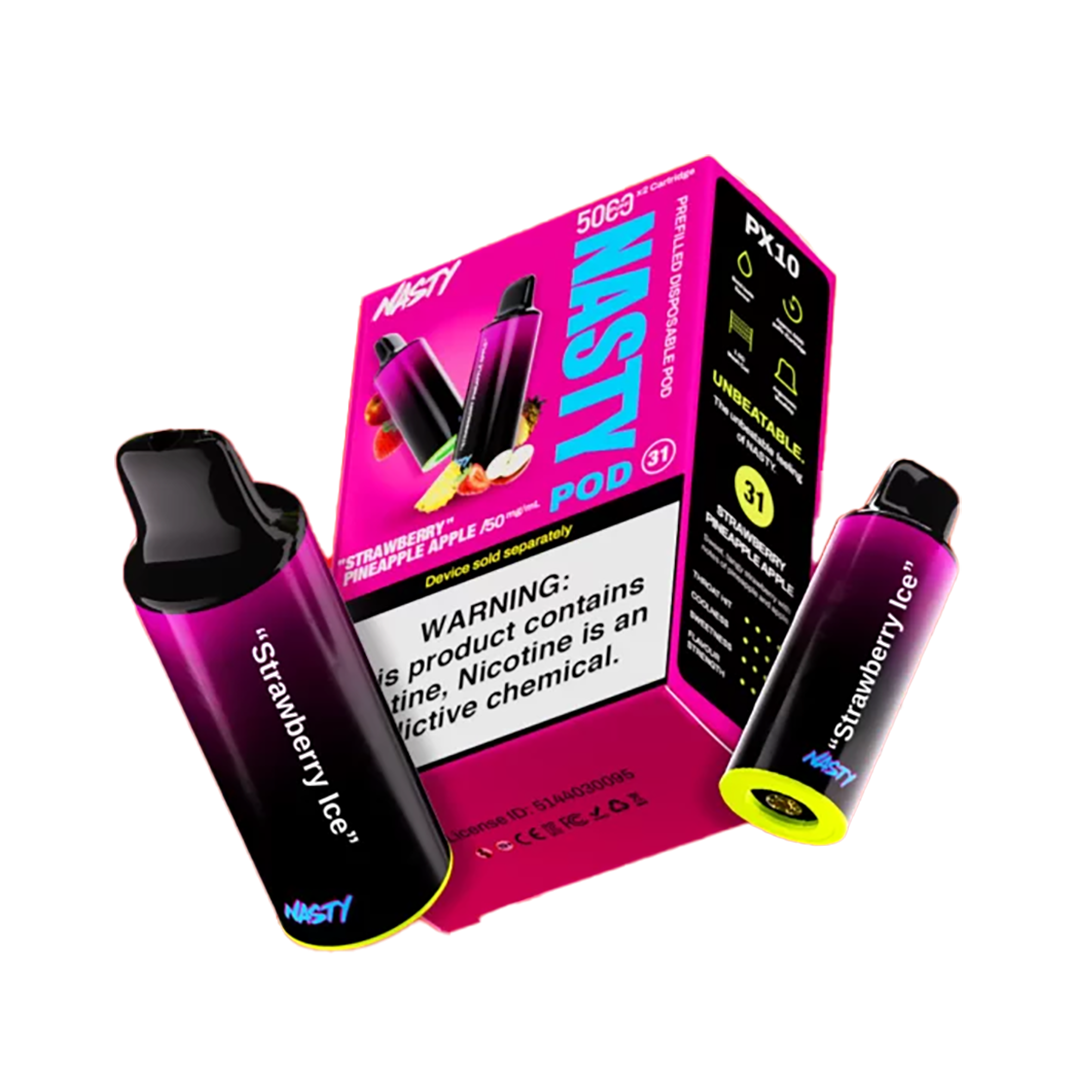 Nasty Pod 5k - Strawberry Ice  Cartouches Pré-Remplies  xvape.ma Maroc.
