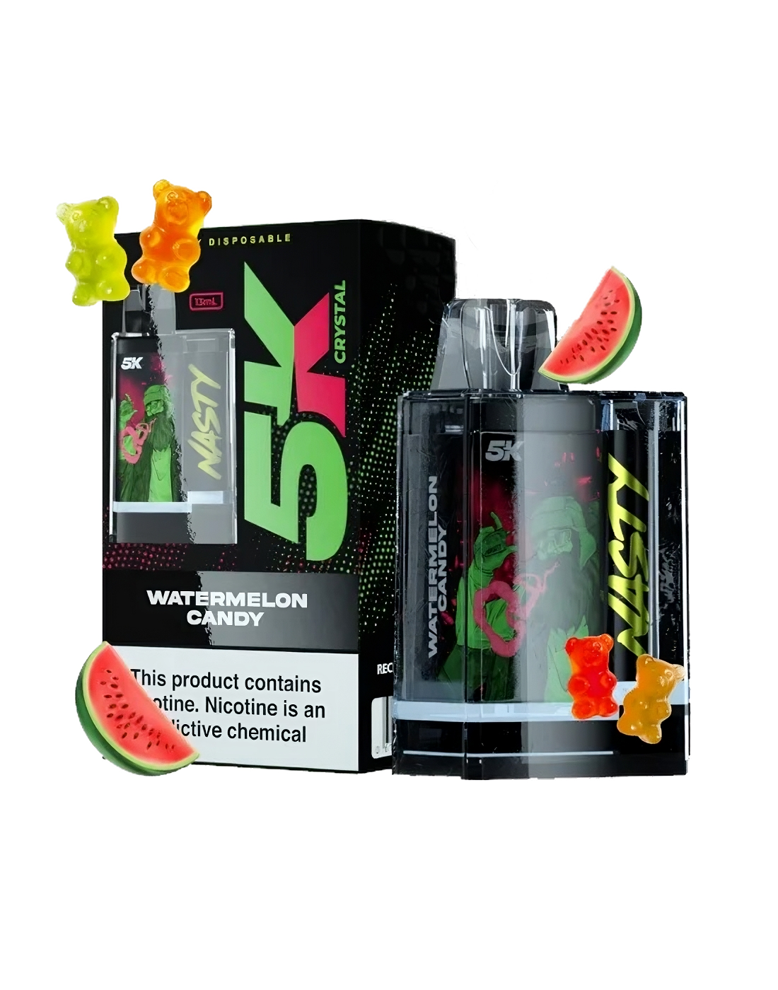 Nasty 5k Crystal - WATERMELON CANDY 5000 puffs 5% Nasty 5k Crystal - WATERMELON CANDY 5000 puffs 5%