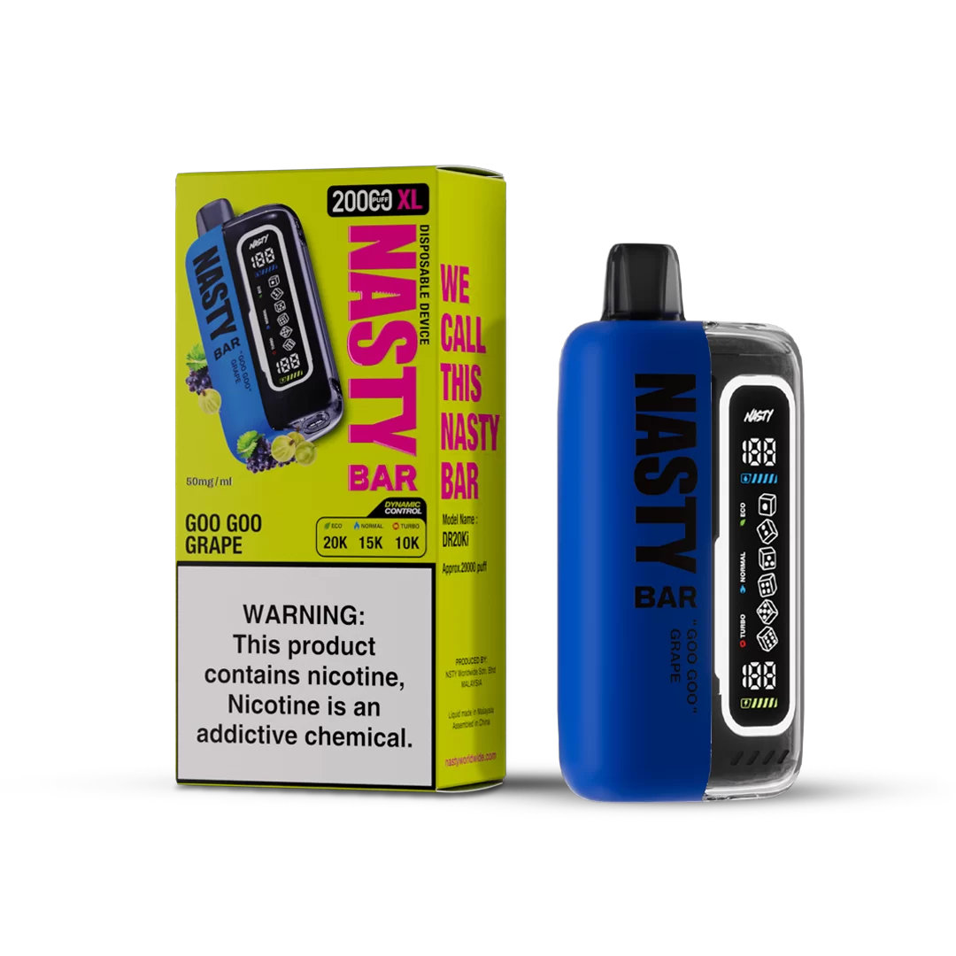 Nasty XL Turbo 20K - Go Go Grape - 5%  Jetable  xvape.ma Maroc.