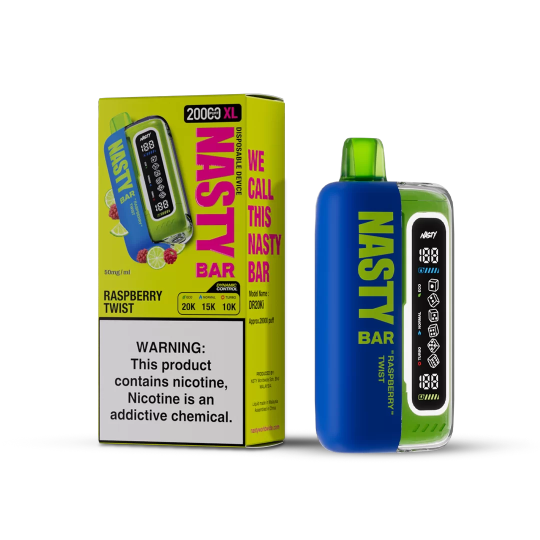 Nasty XL Turbo 20K - Raspberry Twist - 5%  Jetable  xvape.ma Maroc.