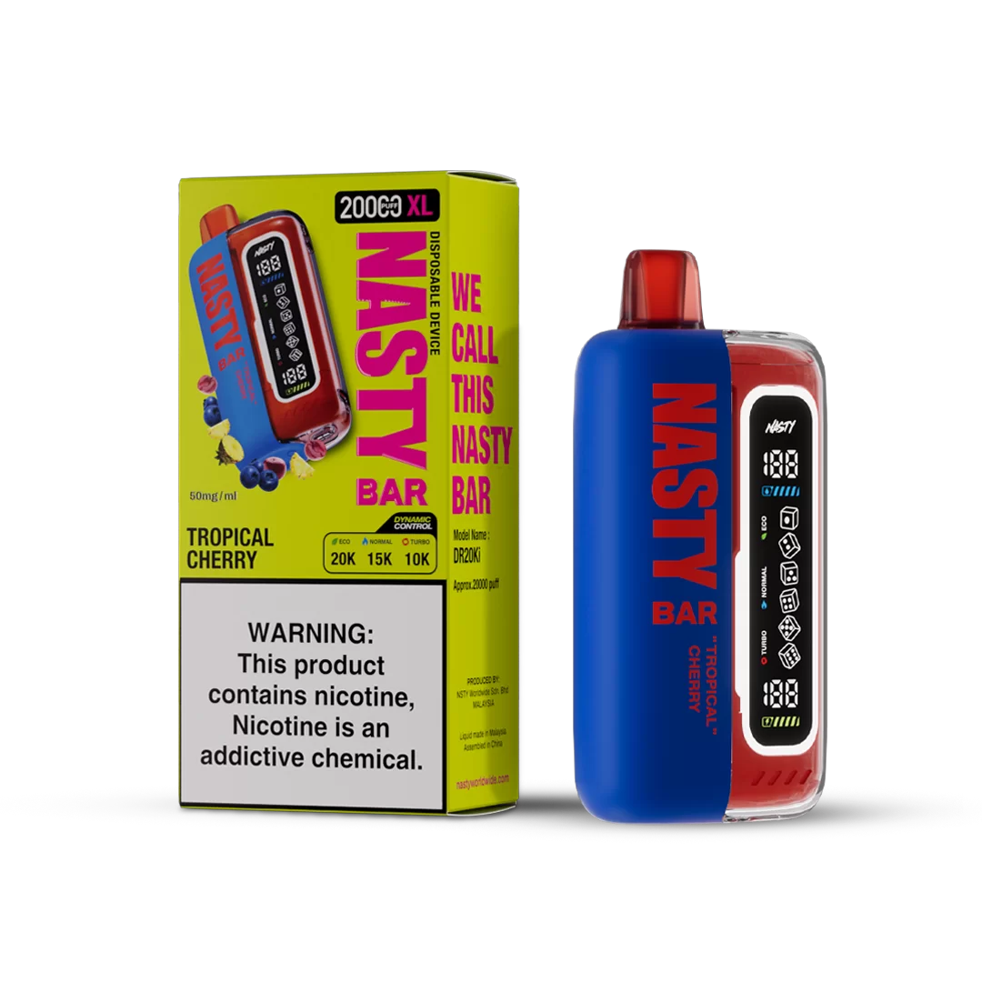 Nasty XL Turbo 20K - Tropical Cherry - 5%  Jetable  xvape.ma Maroc.