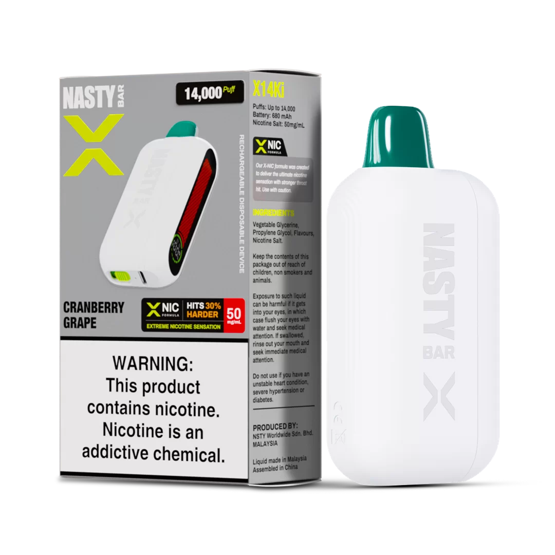Nasty X 14K Strong - Cranberry Grape  Jetable  xvape.ma Maroc.