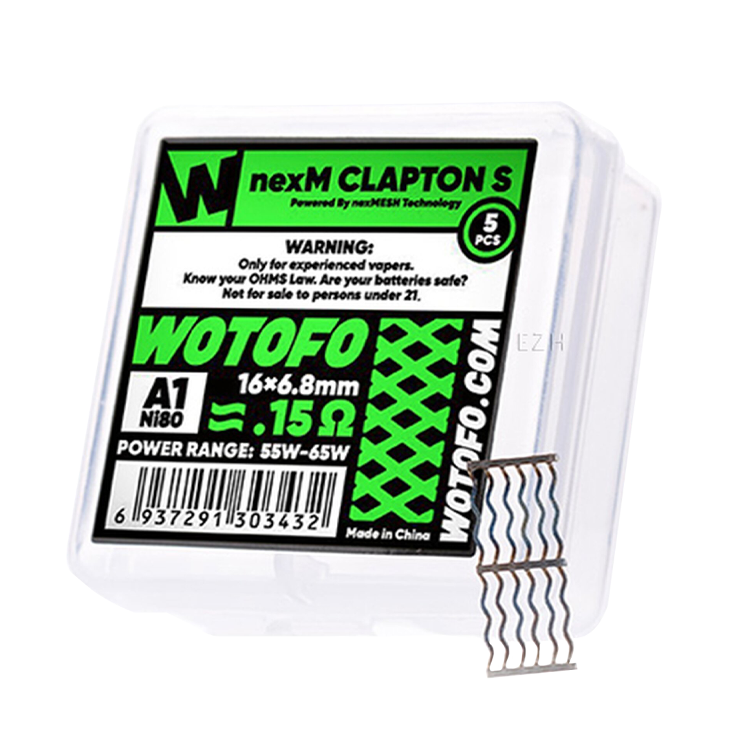 NexMesh Clapton A1 Ni80 0,15ohm 16*6.8mm - Wotofo Mesh xvape.ma Maroc.