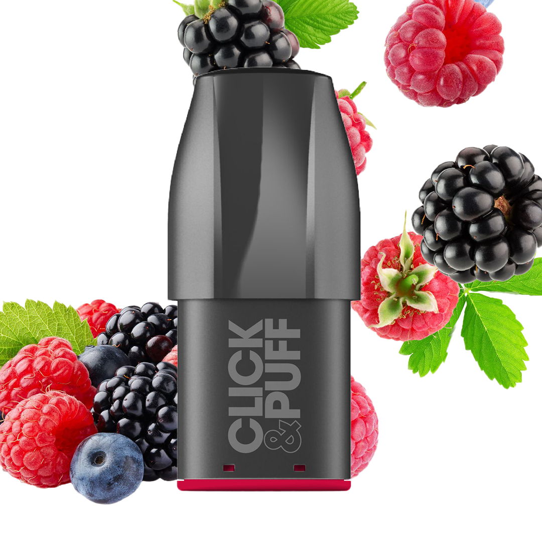 X-Bar Click & Puff Pod - Fruits Rouges  Cartouches Pré-Remplies  xvape.ma Maroc.